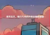 御龙在天，畅行九州的升级全解析秘籍