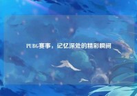 PUBG赛事，记忆深处的精彩瞬间
