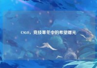 CSGO，竞技寒冬中的希望曙光