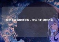 探秘王者荣耀测试服，抢先开启体验之旅