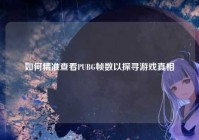 如何精准查看PUBG帧数以探寻游戏真相
