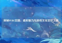 探秘PUBG女团，虚拟魅力与游戏文化交织之旅